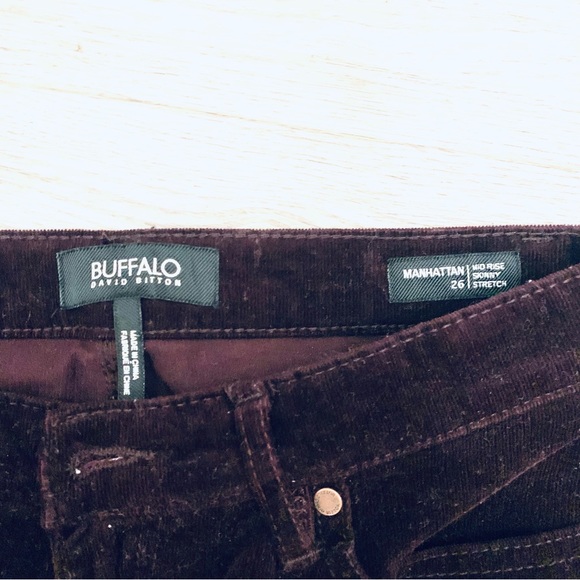 Buffalo deep purple corduroy mid-rise skinny pants size 26 - Picture 4 of 5